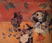 There Ukiyoe flower background, Paul Gauguin